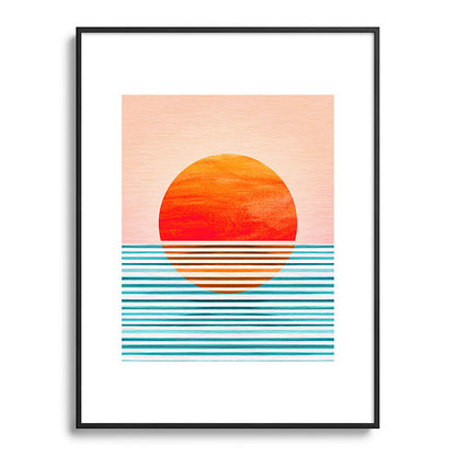 Minimalist Sunset III / Abstract Landscape Framed Art Print Gallery Image 115