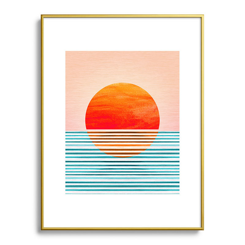 Minimalist Sunset III / Abstract Landscape Framed Art Print Gallery Image 124