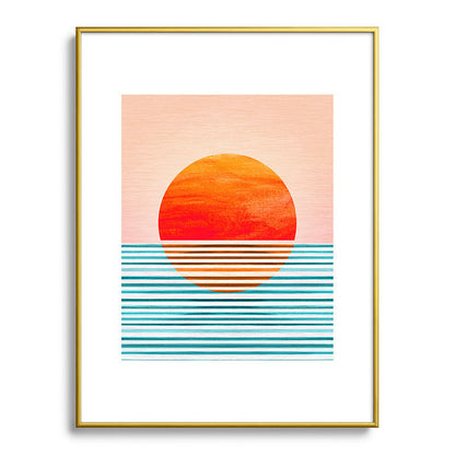 Minimalist Sunset III / Abstract Landscape Framed Art Print Gallery Image 124