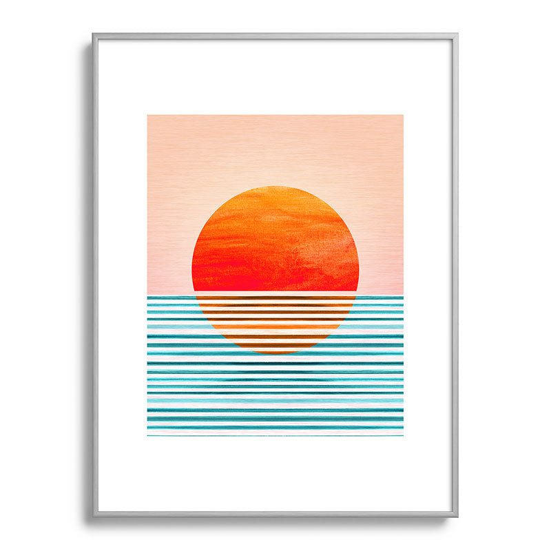 Minimalist Sunset III / Abstract Landscape Framed Art Print Gallery Image 135