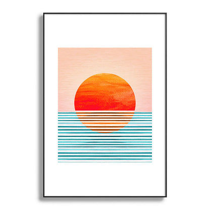 Minimalist Sunset III / Abstract Landscape Framed Art Print Gallery Image 117