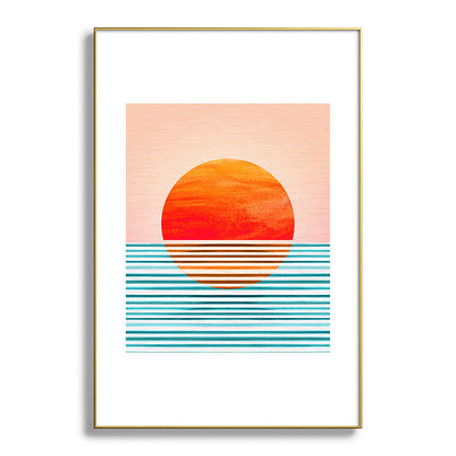 Minimalist Sunset III / Abstract Landscape Framed Art Print Gallery Image 128