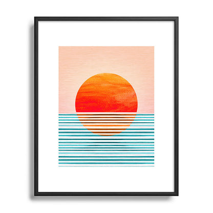 Minimalist Sunset III / Abstract Landscape Framed Art Print Gallery Image 112