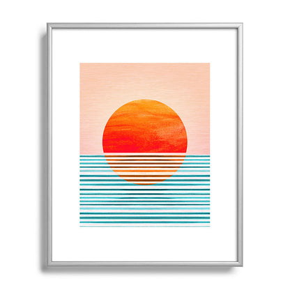Minimalist Sunset III / Abstract Landscape Framed Art Print Gallery Image 129