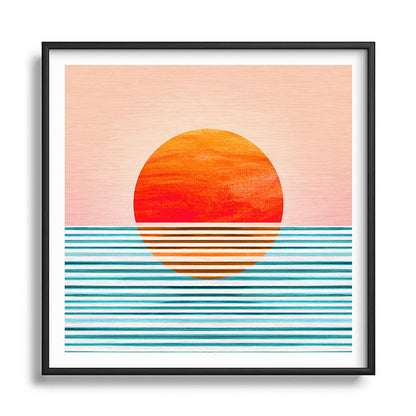 Minimalist Sunset III / Abstract Landscape Framed Art Print Gallery Image 122