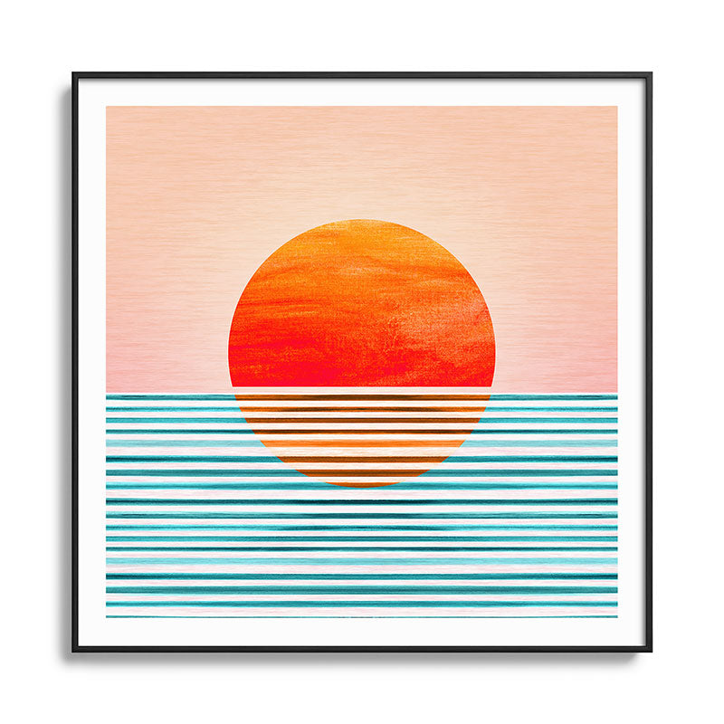 Minimalist Sunset III / Abstract Landscape Framed Art Print Gallery Image 126