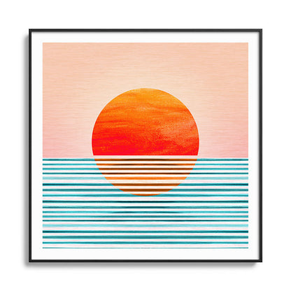 Minimalist Sunset III / Abstract Landscape Framed Art Print Gallery Image 126