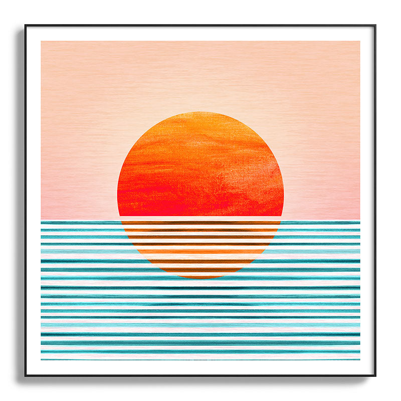 Minimalist Sunset III / Abstract Landscape Framed Art Print Gallery Image 130