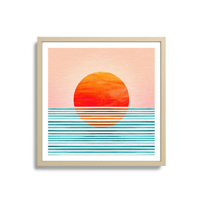 Minimalist Sunset III / Abstract Landscape Framed Art Print Gallery Image 27