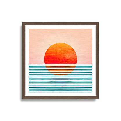 Minimalist Sunset III / Abstract Landscape Framed Art Print Gallery Image 17