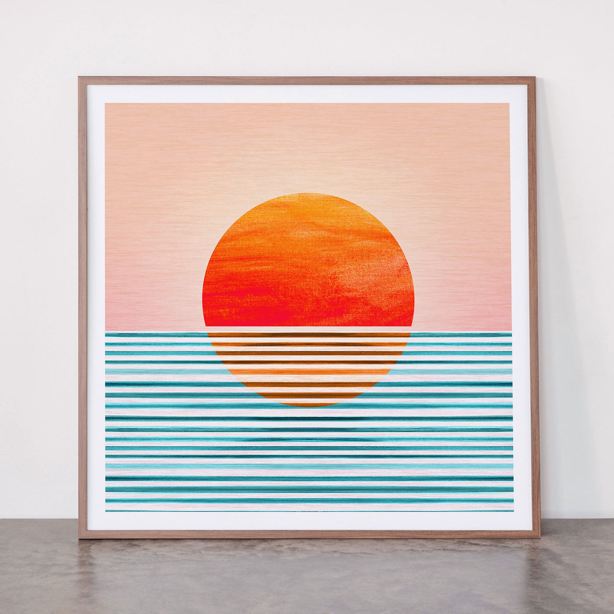Minimalist Sunset III / Abstract Landscape Framed Art Print Gallery Image 21