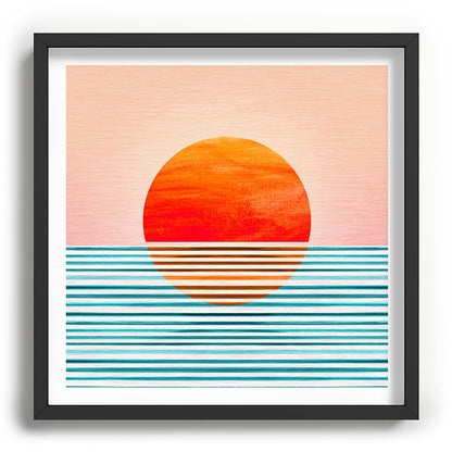 Minimalist Sunset III / Abstract Landscape Framed Art Print Gallery Image 93