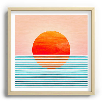 Minimalist Sunset III / Abstract Landscape Framed Art Print Gallery Image 109