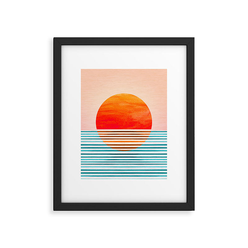 Minimalist Sunset III / Abstract Landscape Framed Art Print Gallery Image 1