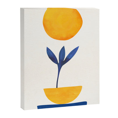 Sunny Sprout Modernist Abstract Botanic Canvas Print Gallery Image 1