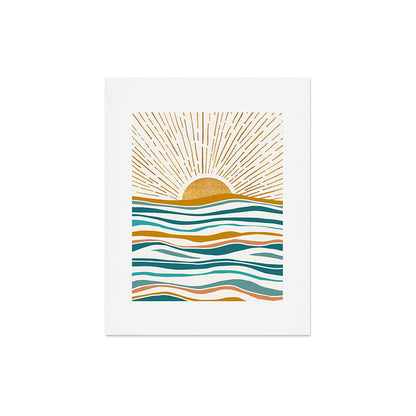 The Sun and The Sea - Gold and Teal Art Print Gallery Image 7