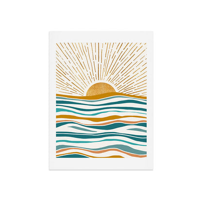 The Sun and The Sea - Gold and Teal Art Print Gallery Image 9