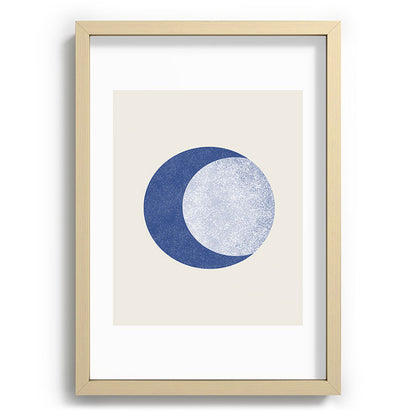 Moon Crescent - Blue Framed Art Print Gallery Image 97