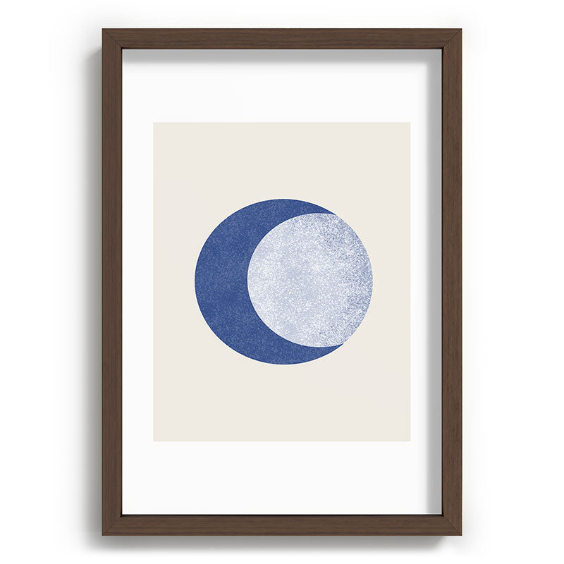 Moon Crescent - Blue Framed Art Print Gallery Image 89