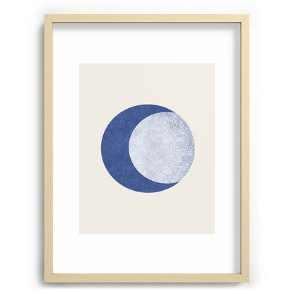 Moon Crescent - Blue Framed Art Print Gallery Image 100