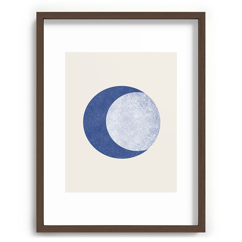 Moon Crescent - Blue Framed Art Print Gallery Image 92