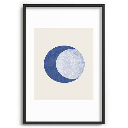 Moon Crescent - Blue Framed Art Print Gallery Image 85
