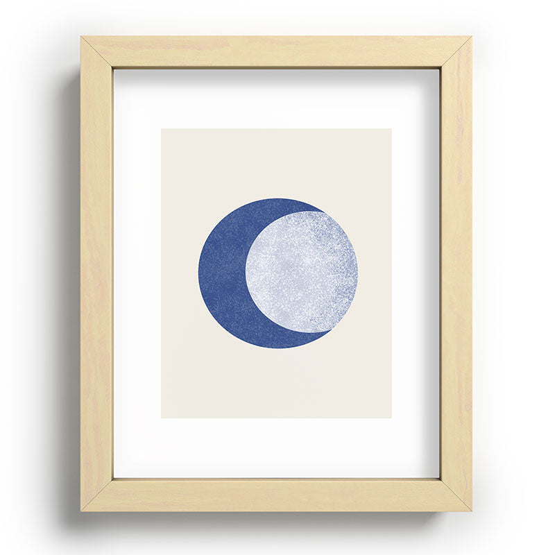 Moon Crescent - Blue Framed Art Print Gallery Image 95
