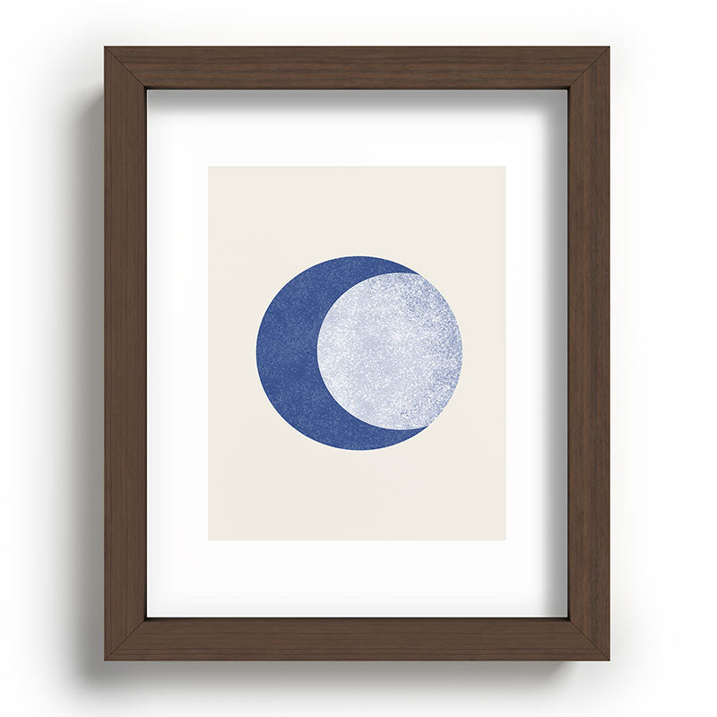 Moon Crescent - Blue Framed Art Print Gallery Image 88