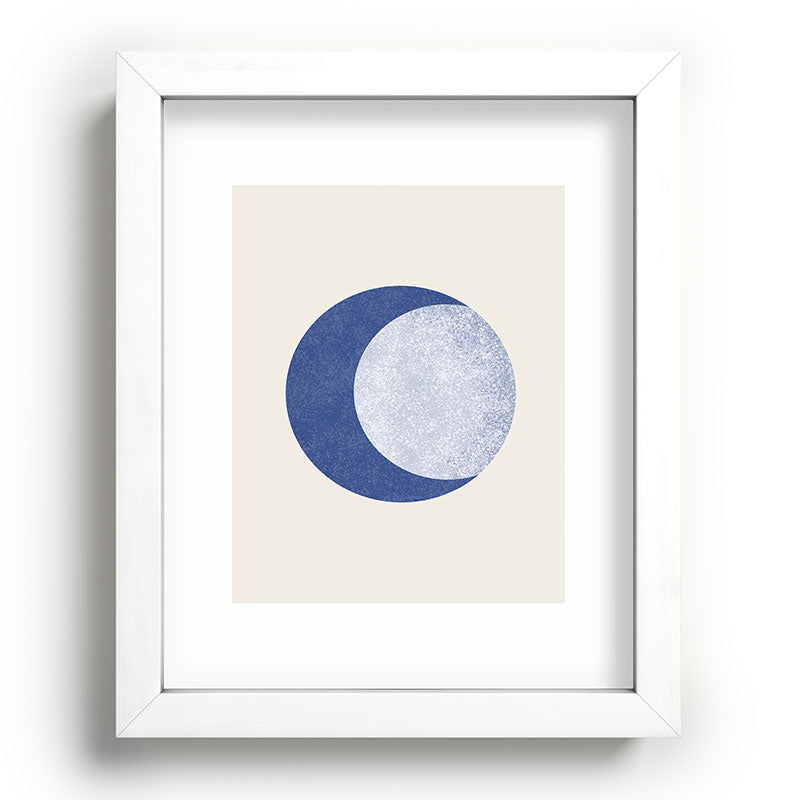 Moon Crescent - Blue Framed Art Print Gallery Image 103