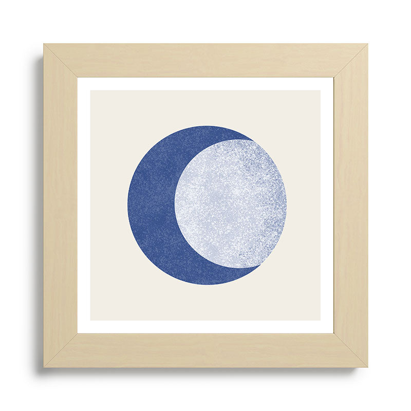 Moon Crescent - Blue Framed Art Print Gallery Image 68
