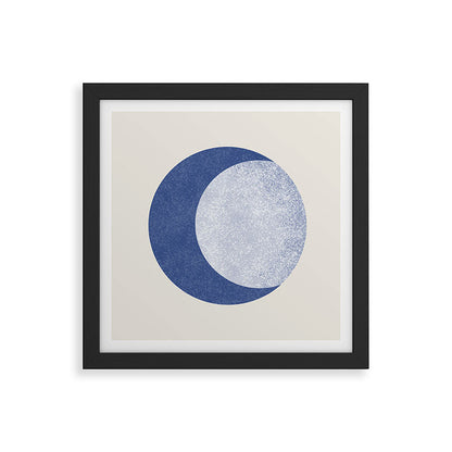 Moon Crescent - Blue Framed Art Print Gallery Image 50