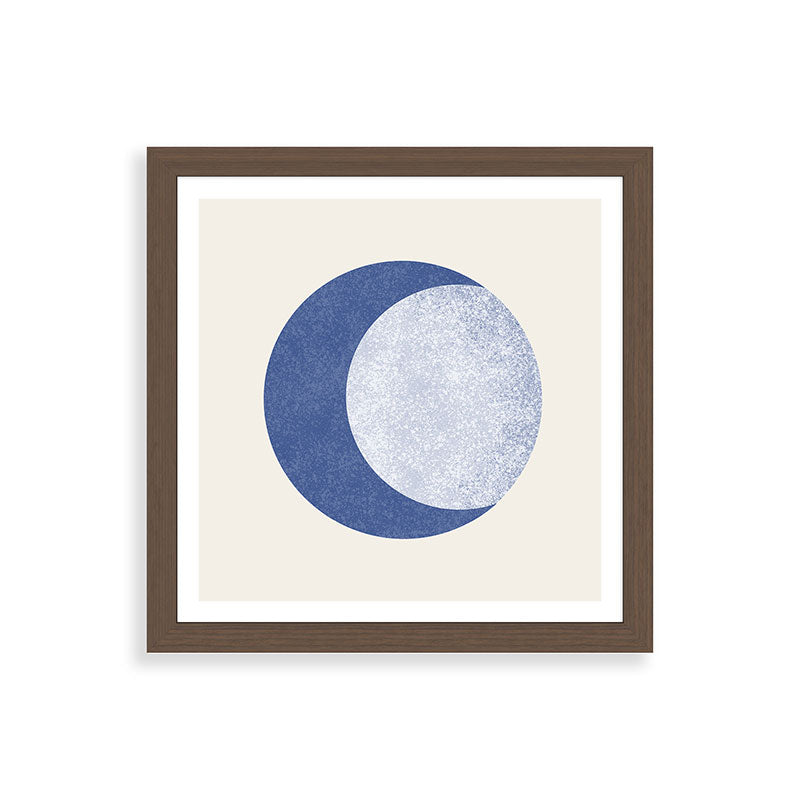 Moon Crescent - Blue Framed Art Print Gallery Image 60