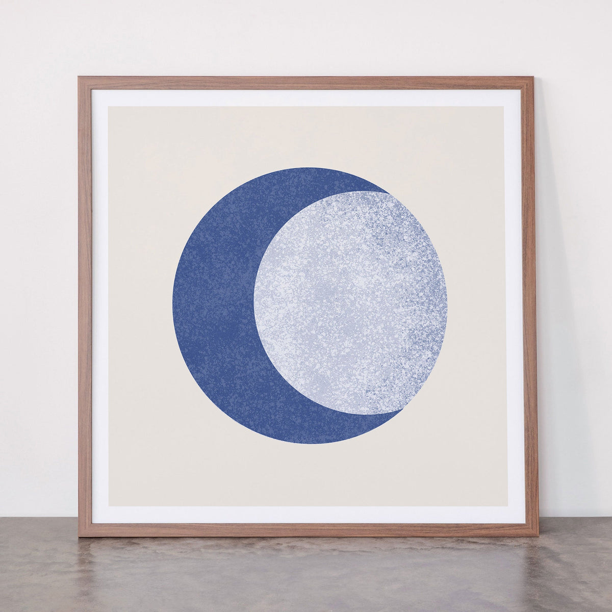 Moon Crescent - Blue Framed Art Print Gallery Image 66