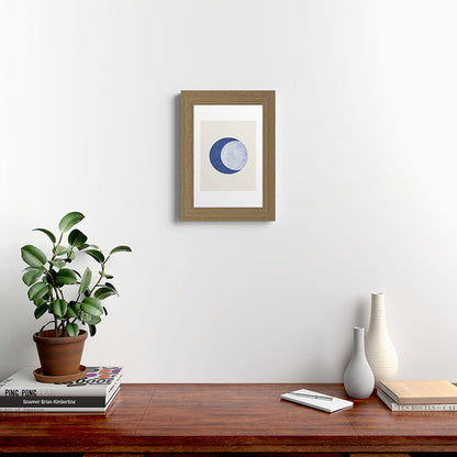 Moon Crescent - Blue Framed Art Print Gallery Image 52