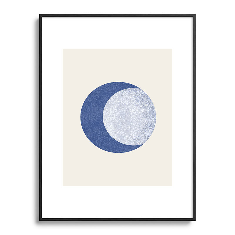 Moon Crescent - Blue Framed Art Print Gallery Image 115