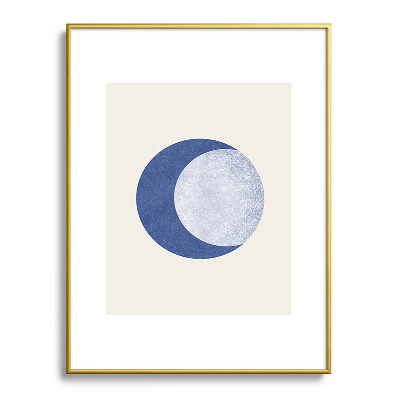 Moon Crescent - Blue Framed Art Print Gallery Image 125
