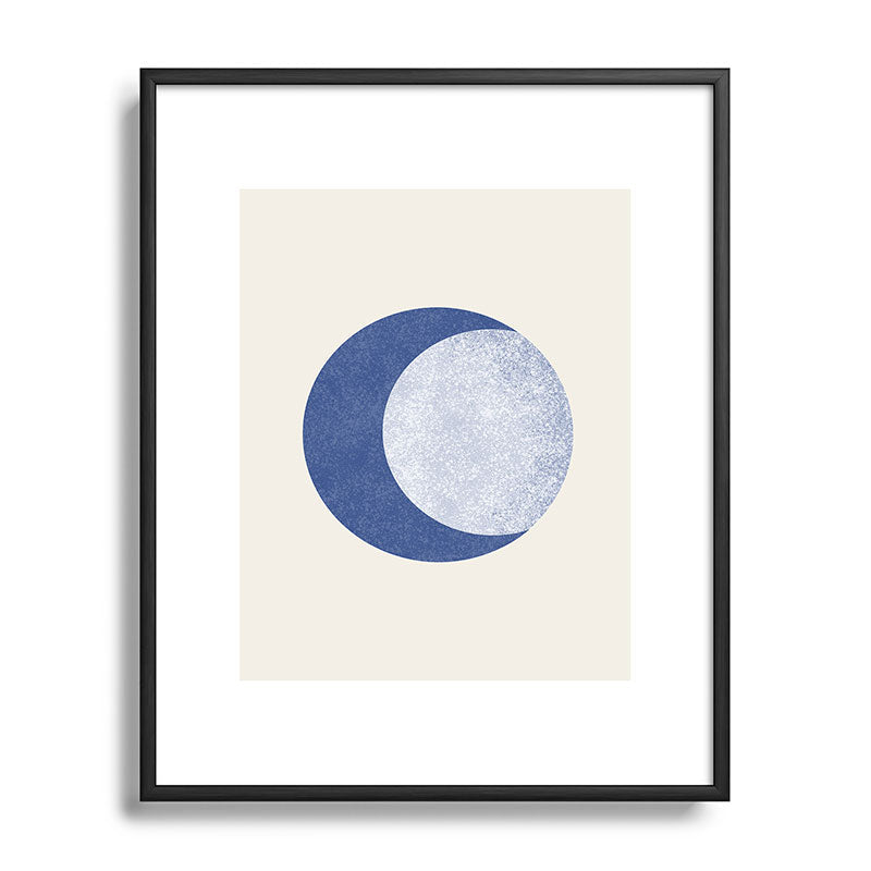 Moon Crescent - Blue Framed Art Print Gallery Image 111
