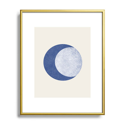 Moon Crescent - Blue Framed Art Print Gallery Image 121
