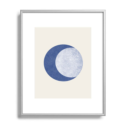 Moon Crescent - Blue Framed Art Print Gallery Image 131