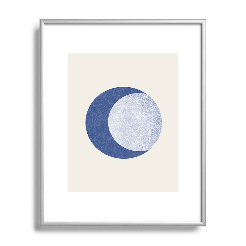 Moon Crescent - Blue Framed Art Print Gallery Image 129