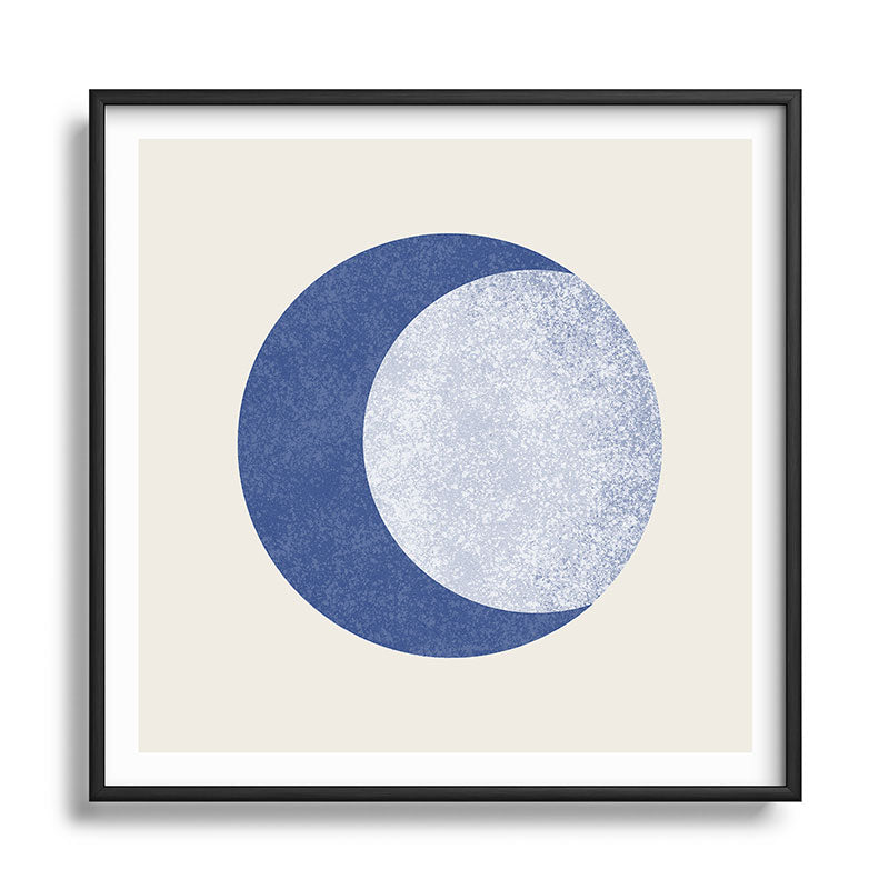 Moon Crescent - Blue Framed Art Print Gallery Image 122