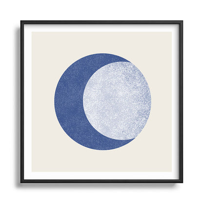 Moon Crescent - Blue Framed Art Print Gallery Image 122