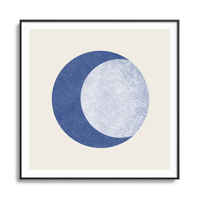 Moon Crescent - Blue Framed Art Print Gallery Image 126