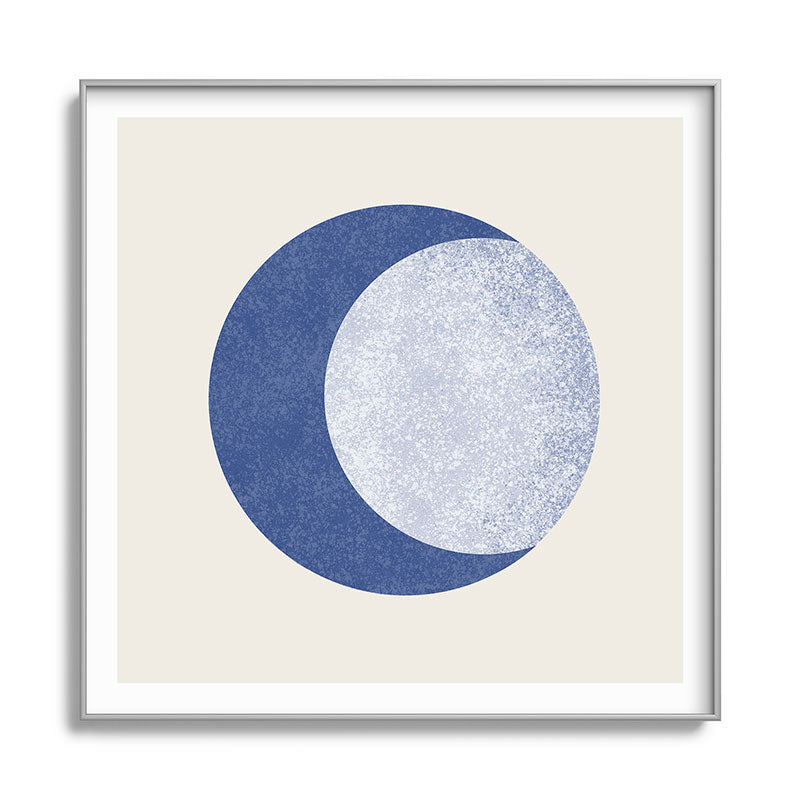 Moon Crescent - Blue Framed Art Print Gallery Image 141