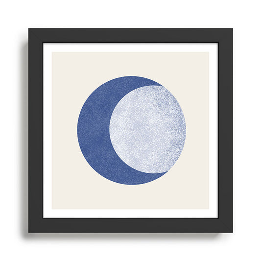 Moon Crescent - Blue Framed Art Print Gallery Image 2