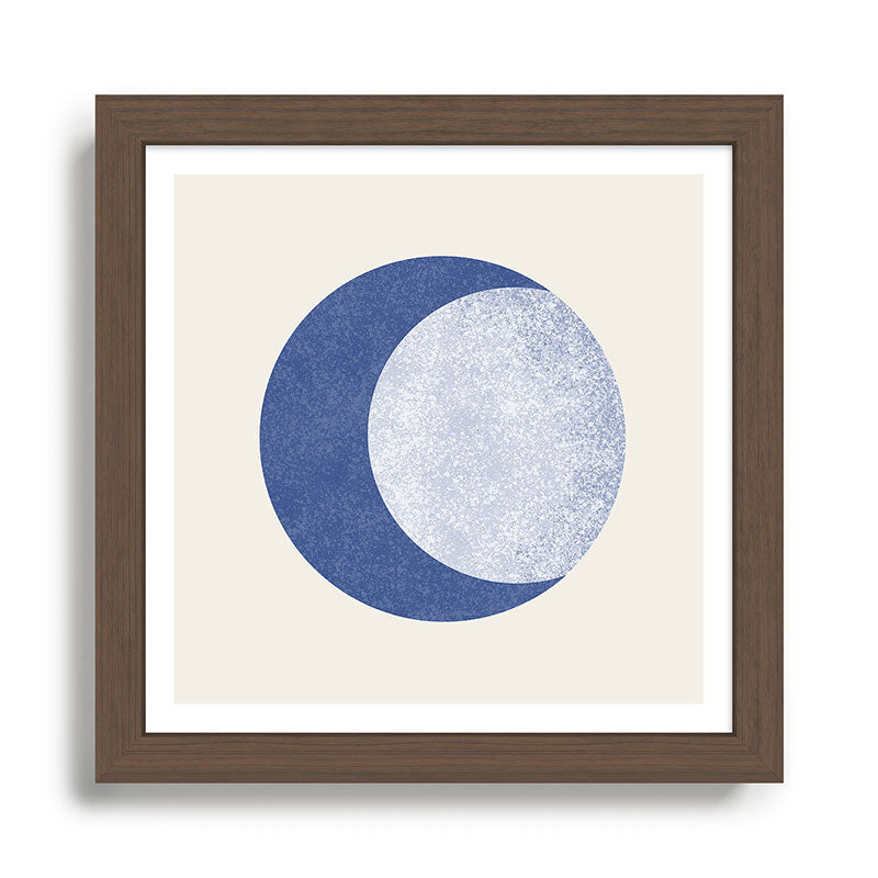 Moon Crescent - Blue Framed Art Print Gallery Image 13