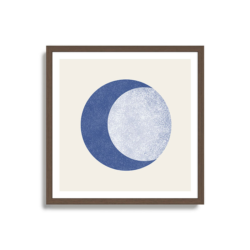 Moon Crescent - Blue Framed Art Print Gallery Image 17