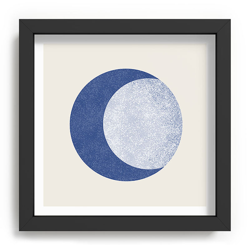 Moon Crescent - Blue Framed Art Print Gallery Image 90