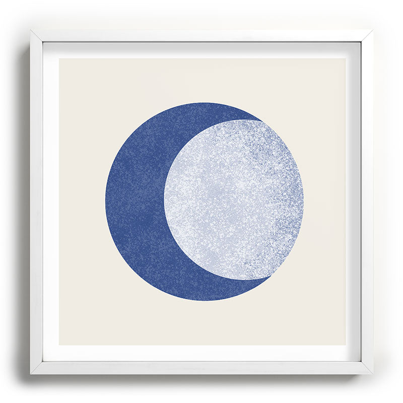 Moon Crescent - Blue Framed Art Print Gallery Image 118