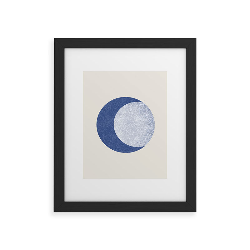 Moon Crescent - Blue Framed Art Print Gallery Image 47